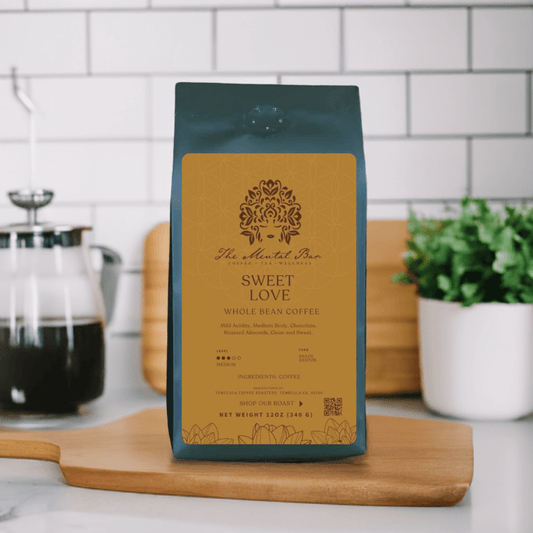 Bag of brazil coffee on counter